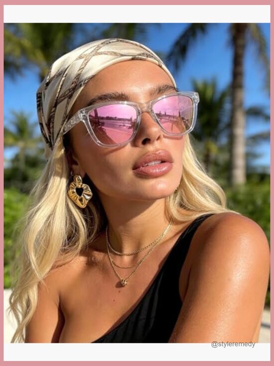 Polarized Sunglasses with UV Protection, Retro Style, Plastic Frame main image 2